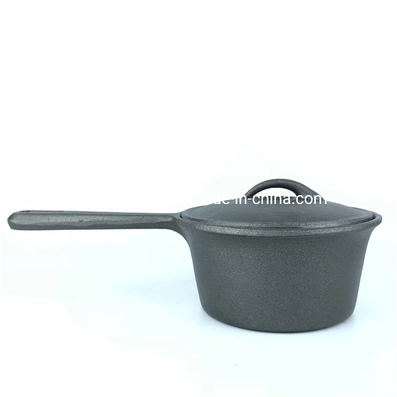 Cast Iron Pre Seasoned Milk Pot and Soup Pot with Lid