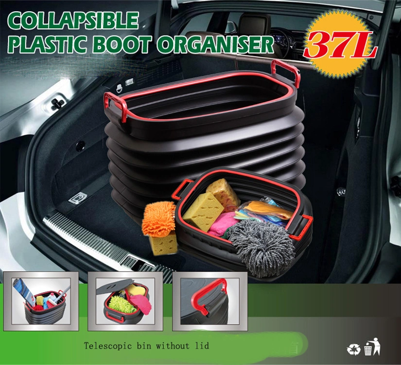 Car Folding Telescopic Trash Can Collapsible Barrel Fishing Bucket Family Car Folding Glove Box Car Storage Box Boot Organizer Multi-Purpose Finishing Box