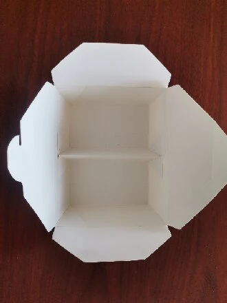 White Cardboard Disposable Environment-Friendly Degradable Lunch Box, Square Buckle Box, Salad Box, Rice Box, Pork Chop Box