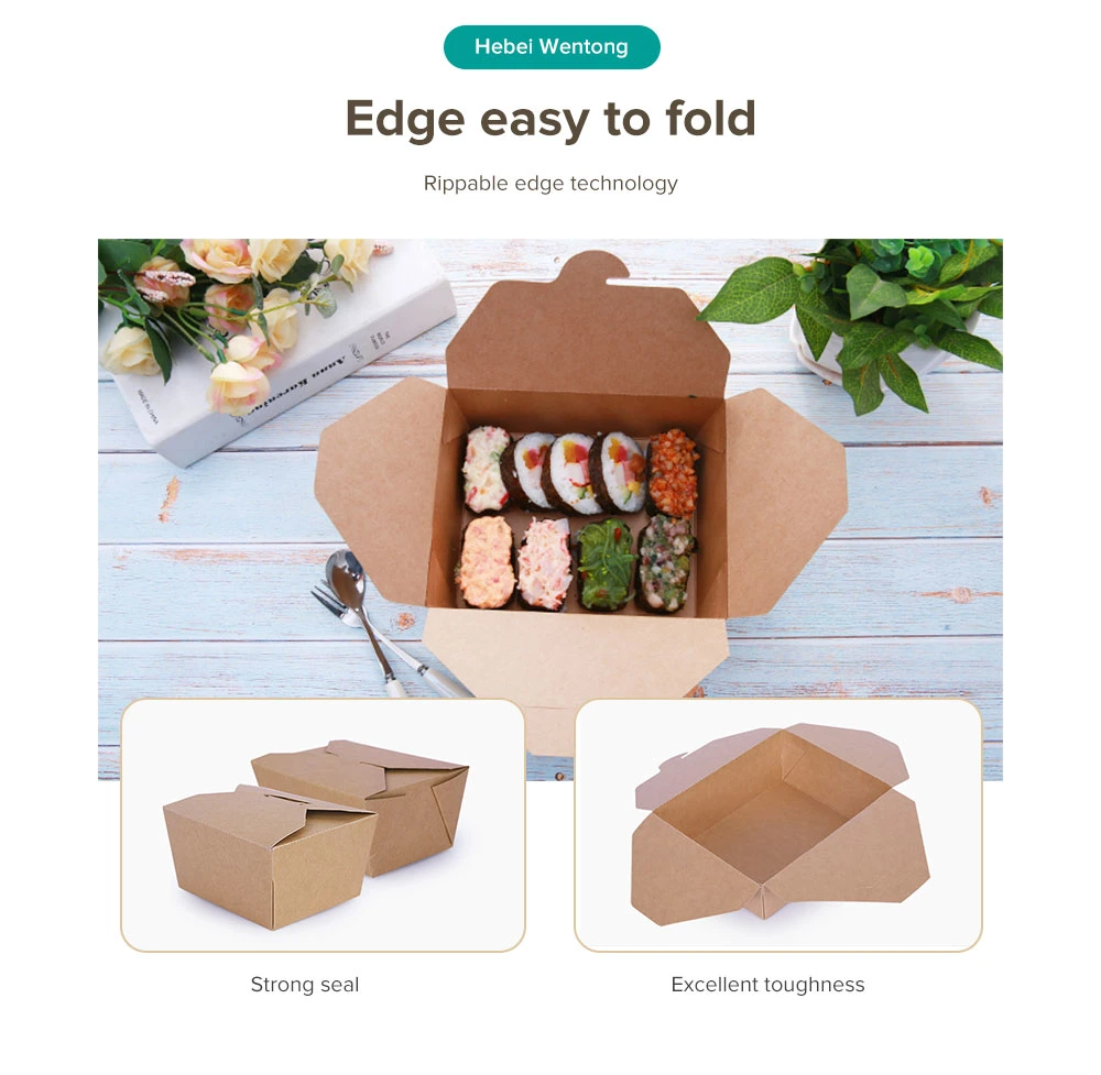 Disposable Fast Food/Sandwich Take Away Box/Take Away Kraft Paper Box