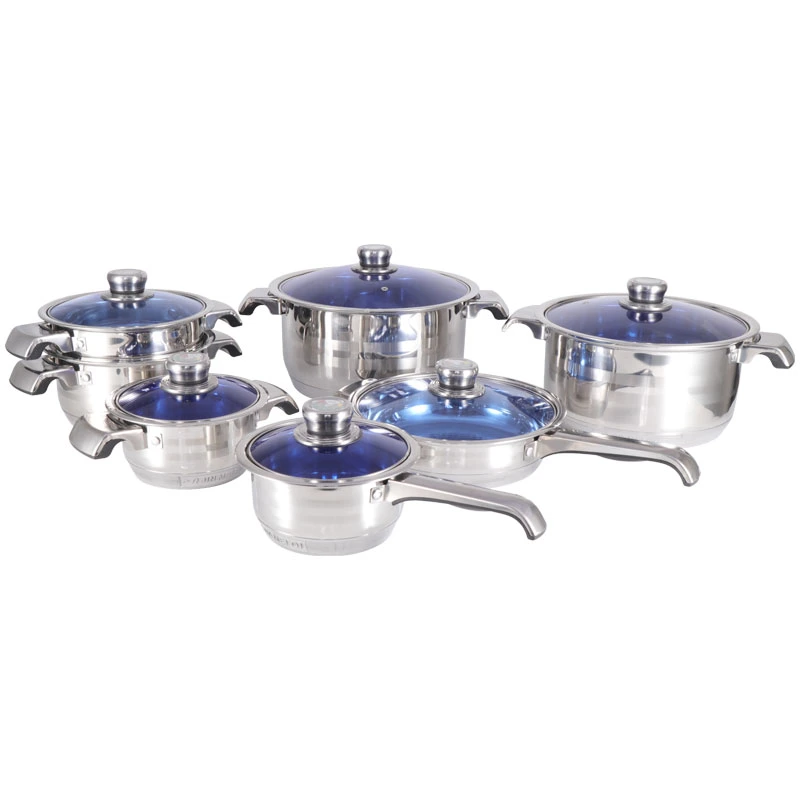 Thicken Cookware Set with Thermometer Stainless Steel Cookware Set with Steam Pot