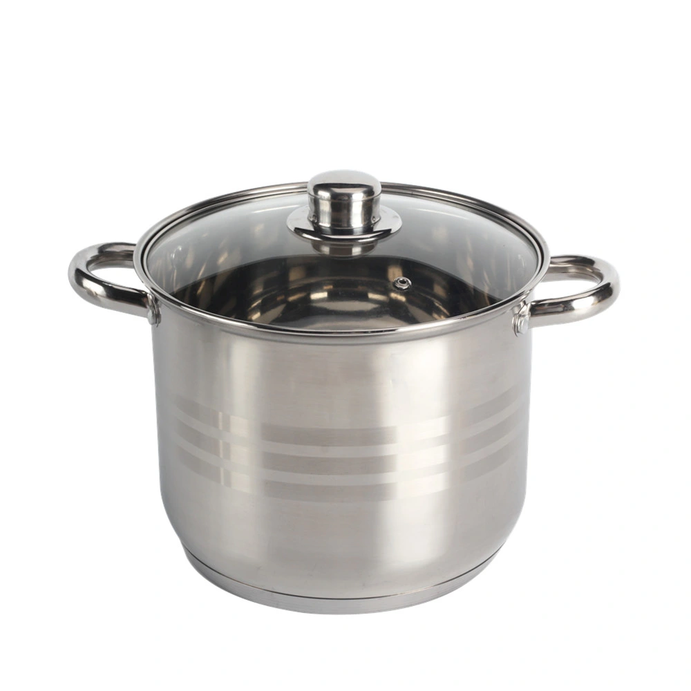 Glass Lid Cookware Stainless Steel Soup Pot Made of Food Grade Nickel Free Stainless Steel Stock Pot