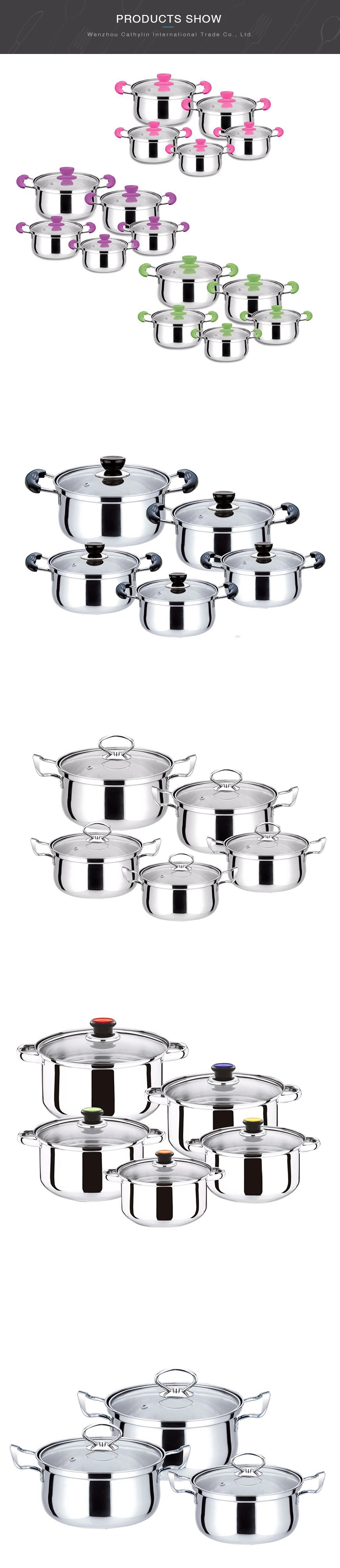 High Quality Stainless Steel Soup Pot Frying Pan Cookware Set