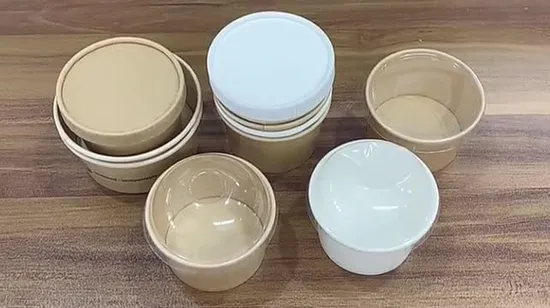 Одноразовая оптовая биоразлагаемая бумажная коробка для упаковки обеда