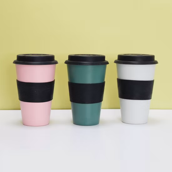 Экологичная однотонная многоразовая посуда из переработанного пластика RPET, современный набор посуды, можно мыть в посудомоечной машине